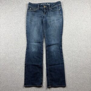 American Eagle Jeans Women's 4 Blue Slim Boot Low Rise Stretch Denim Faded